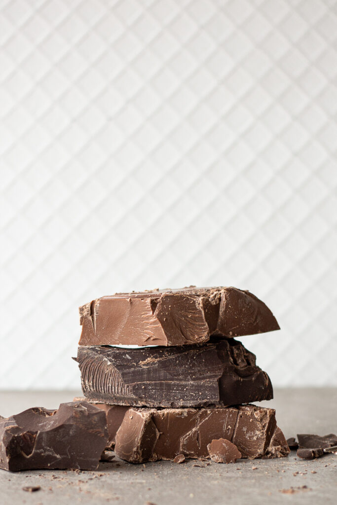 stack of raw chocolate