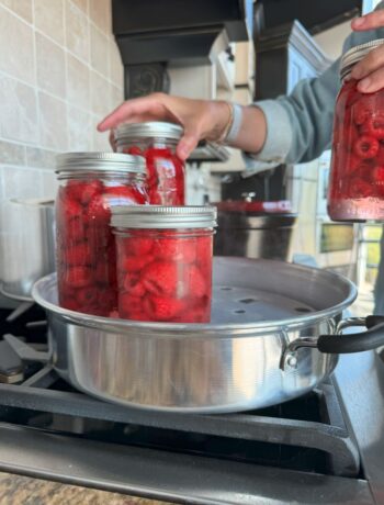 canning fresh raspberries