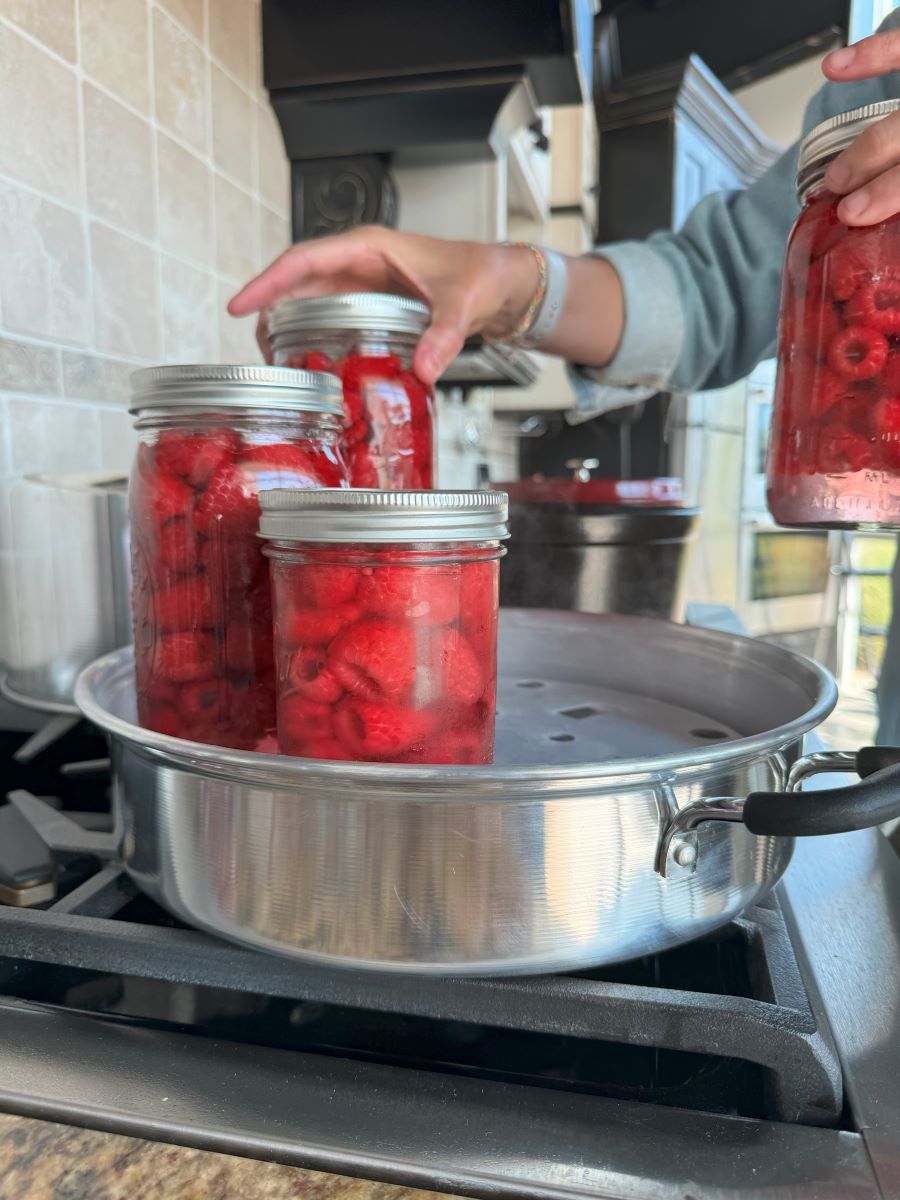 canning fresh raspberries