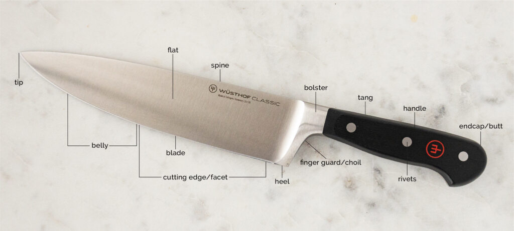 anatomy of a chef's knife