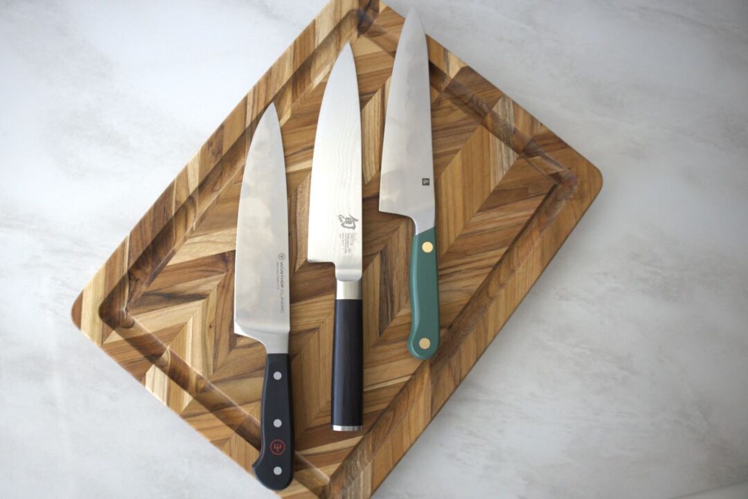 three chefs knives