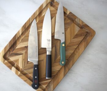 three chefs knives