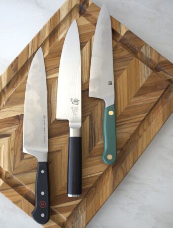 three chefs knives