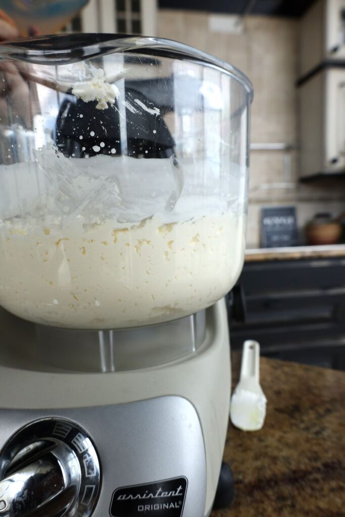 making homemade butter