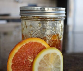 jar of homemade orange marmalade