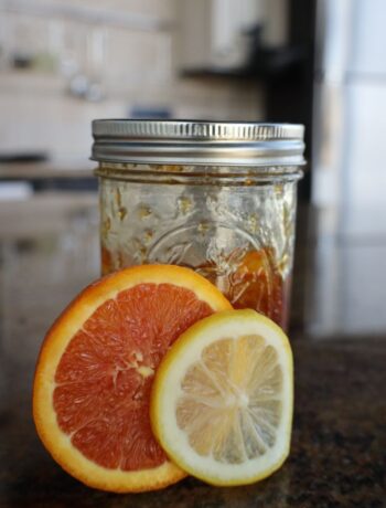 jar of homemade orange marmalade